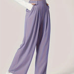 Women’s Waffle Knit Straight Leg Pants Casual Loose Fit Pockets