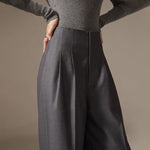 Women’s Petite High Waisted Wide Leg Pants Flowy Casual Fit