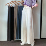 Women’s High Waisted Chiffon Straight Leg Pants Lightweight Fit
