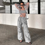 Women’s Slim Fit Cargo Pants with Pockets Casual Stretch Trousers