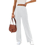 Women’s Elastic Waist Wide Leg Pants – Casual Loose Fit Summer Trousers