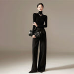 Women’s Petite High Waisted Wide Leg Pants Flowy Casual Fit
