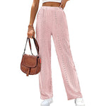 Women’s Elastic Waist Wide Leg Pants – Casual Loose Fit Summer Trousers