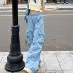 Women’s High Waist Wide Leg Pants  Loose Fit Casual Straight Trousers