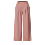 Women’s Waffle Knit Straight Leg Pants Casual Loose Fit Pockets