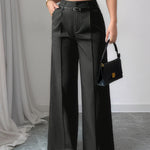 Casual wide leg pants outfit for office wear